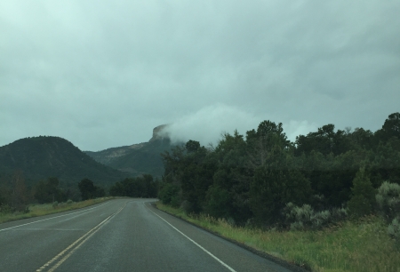 A Drive into Mountain Clouds - nature, mountains, sky, clouds