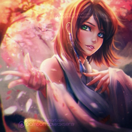 ♥ - anime, art, lady, digital