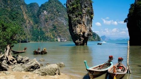 phuket thailand - beach, phuket, thailand, boat