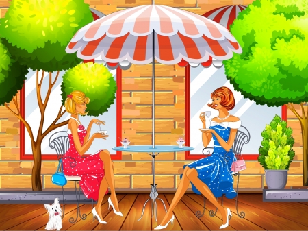 Coffee Time - Ice Cream, People, Summer, Ice Cream Parlor, Coffee