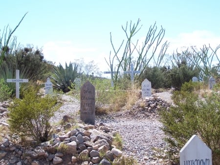 Boothill Cemetery Markers, Tombstone, Arizona - Tourism, Western, Mining, Graveyards