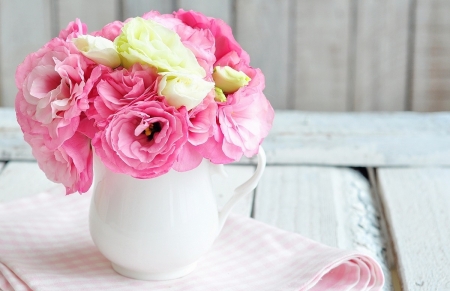 â™¥ - flowers, pink, soft, vase