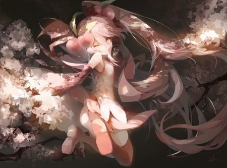 Sakura Miku - saihate, manga, vocaloid, anime, girl, sakura miku, art, pink