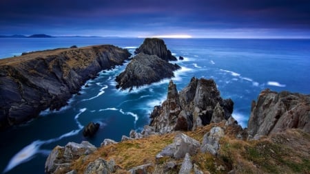 Beautiful Scenery - sky, ocean, nature, mountain