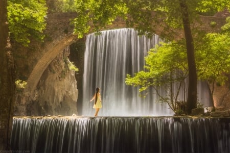 ♥ - trees, water, nature, waterfall