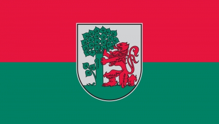 Flag of Liepaja, Latvia - flag, red, liepaja, green, latvia