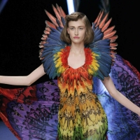 Rainbow-Coloured Dress by Alexander McQueen