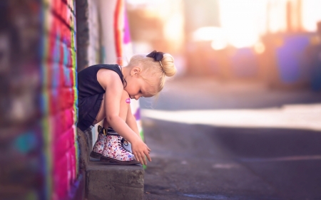 Cutie pie - girl, pink, julia altork, copil, child, little