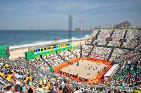 Beach VolleyBall in Rio-2016 - people, rio 2016, staduim, beach volleyball, sand, brazil