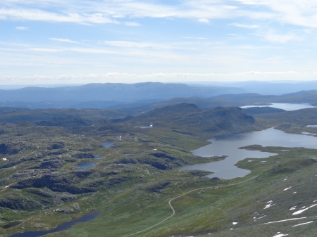 Gaustatoppen view - norway, lakes, rjukan, mountain