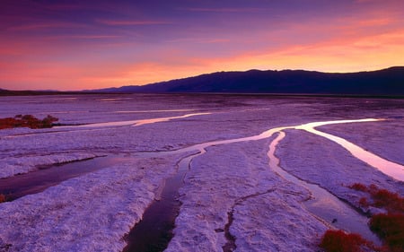 Winter Scenery - ice, nature, snow, winter, sunset, sunrise