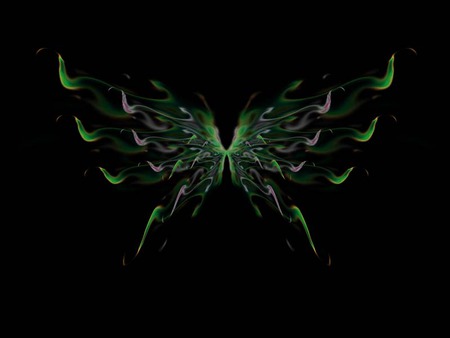 If a Peacock Had Butterfly Wings - light, darkness, black, peacock, neon, butterfly, abstract, dark, 3d