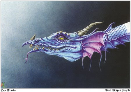 Blue Dragon by Dan Frazier - dragon, frazier, blue