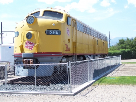 Engine outside Old Montana Prison - Engines, Transportation, Railroad, Historical