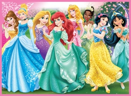 Disney princesses - fantasy, luminos, girl, princess, disney