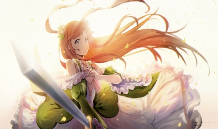 Thearesia van Astrea - sword, pretty, cute, anime, girl, manga, rezero, long hair, astrea