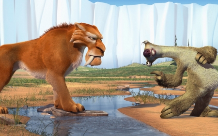 ice age - ice, age, tiger, sloth