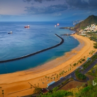 Playa de Las Teresitas at San Andrés Tenerife Canary Islands Spain