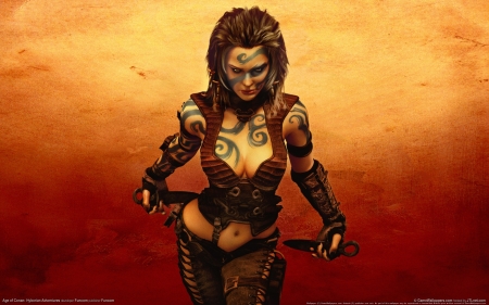 age of conan - conan, woman, age, warrior