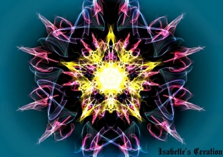 Flaming Star â™¥ - fractals, star, abstract, flaming