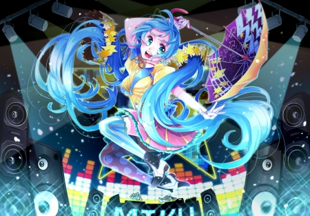 Hatsune Miku - platinum egg, hona, vocaloid, anime, girl, hatsune miku, blue, manga