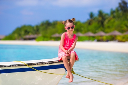 Little girl - water, summer, beach, boat, girl, sea, pink, copil, child, little, vara