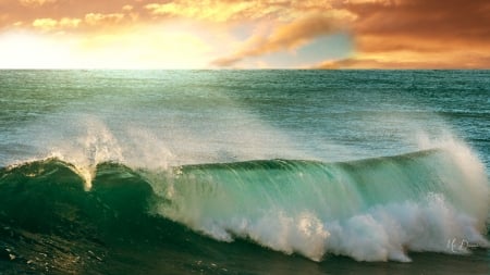 Big Wave - serene, sea, ocean, wave, sky