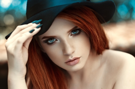 Unknown Model - babe, lady, woman, model, red head