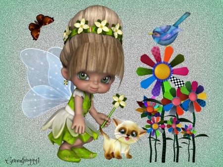 GARDEN FAIRY - GARDEN, FAIRY, CREATION, ABSTRACT