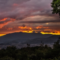 Sunset over Kyoto, Japan