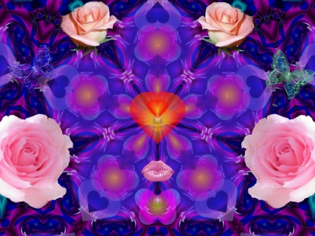 Smell the Pink - fractal, abstract, collage, 3d, eye candy