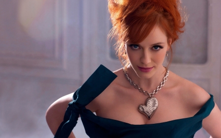 Christina Hendricks - necklace, Christina Hendricks, dress, actress, redheads