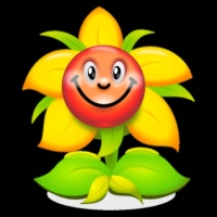 Funny Smilie Face Flower 3