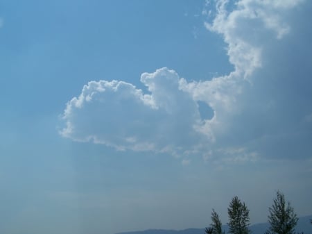 Clouds forming from Fires, Teton Valley, Idaho - Mountains, Firefighting, Sky, Clouds