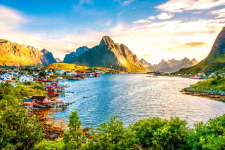 Lake in Norway - nature, norway, lake, mountain