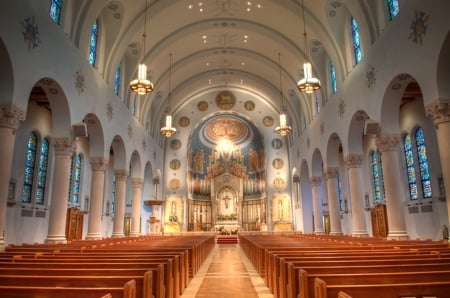 Church - christianity, interior, church, architecture