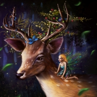 Fairy and the deer