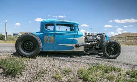  Ford HoTRod - Motor, Hotrod, Blue, Classic