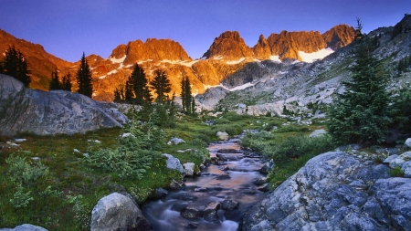 Nature - mountains, trees, nature, stone