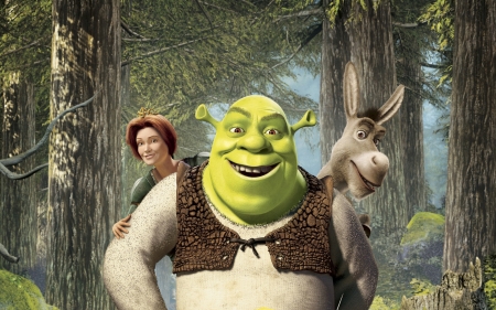 Shrek - animation, donkey, girl, monster, fantasy, green, movie, princess, dreamworks