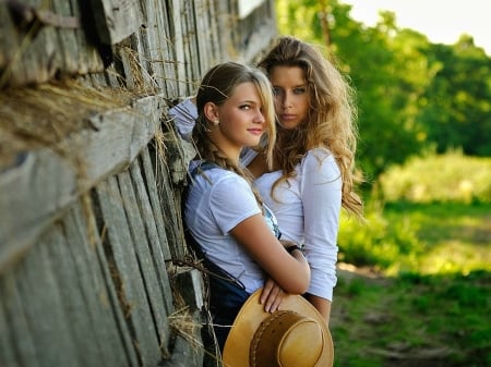 Sisters At The Barn..