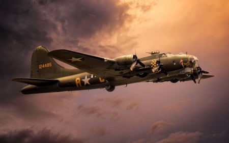 B17 - aircraft, fun, cool, b17, military