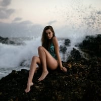 sitting in the waves