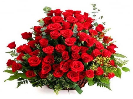 Roses for September - flowers, red, roses, arrangement