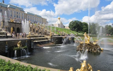 Peterhof Palace, Russia - Peterhof, fountains, palace, Russia, park