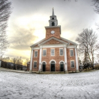 church in fisheye hdr