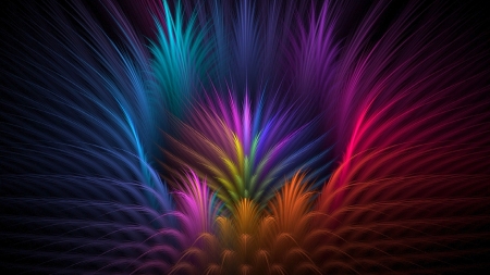 rays symmetry - rays, colorful, art, background