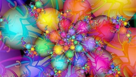 abstract flower - colors, abstract, pretty, flower