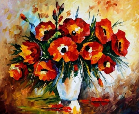 flowers - painting, art, flowers, pretty