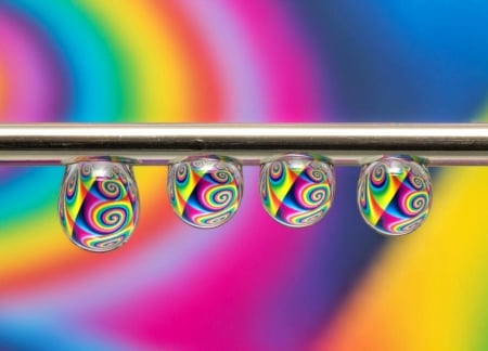 Psychedelic - colorful, water, psychedelic, rainbow, drops, estelle trueman